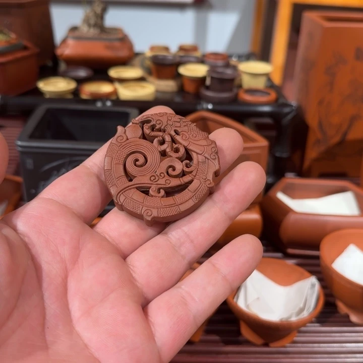 万***成紫砂花盆原矿紫泥