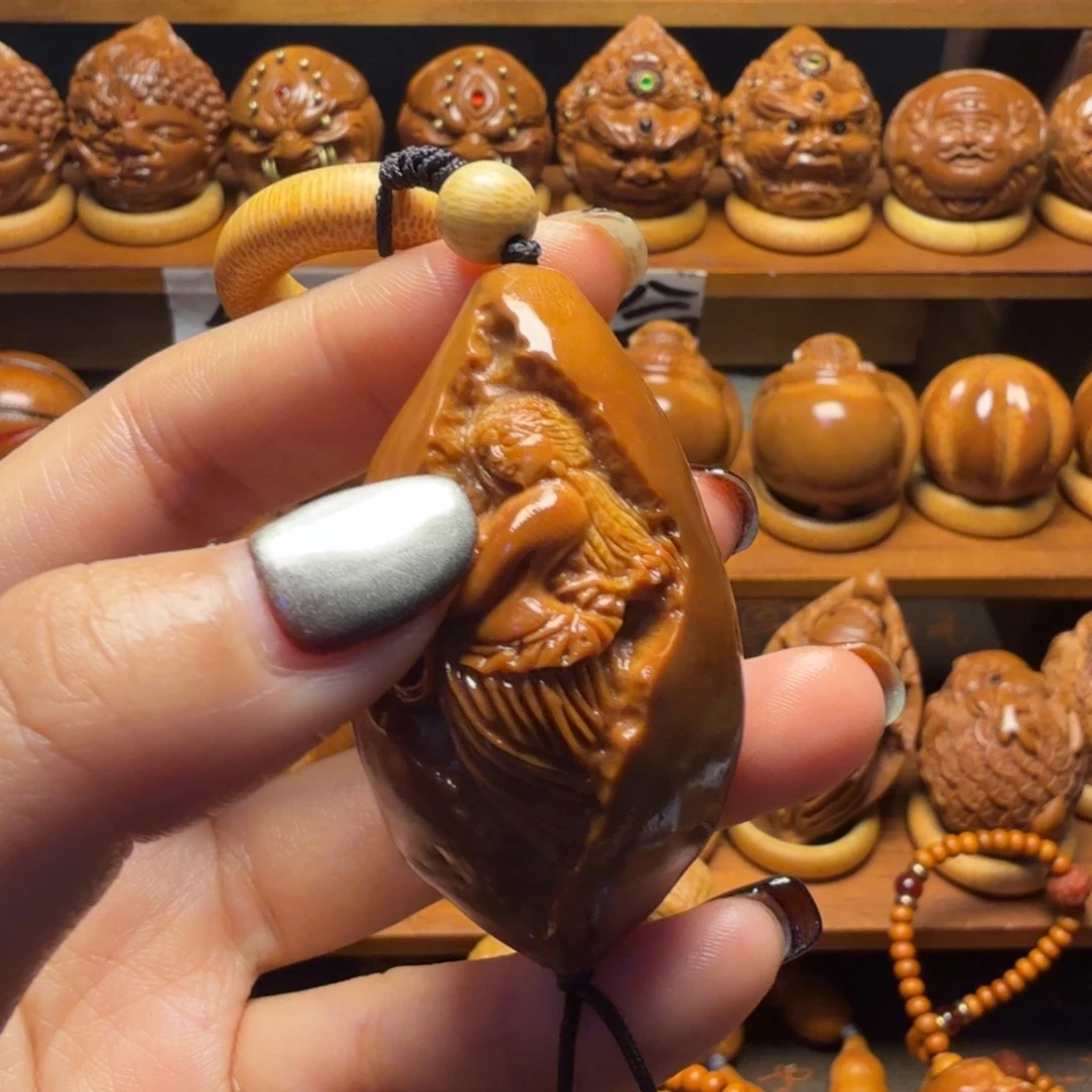 福***子橄榄核手串/手链三面美女