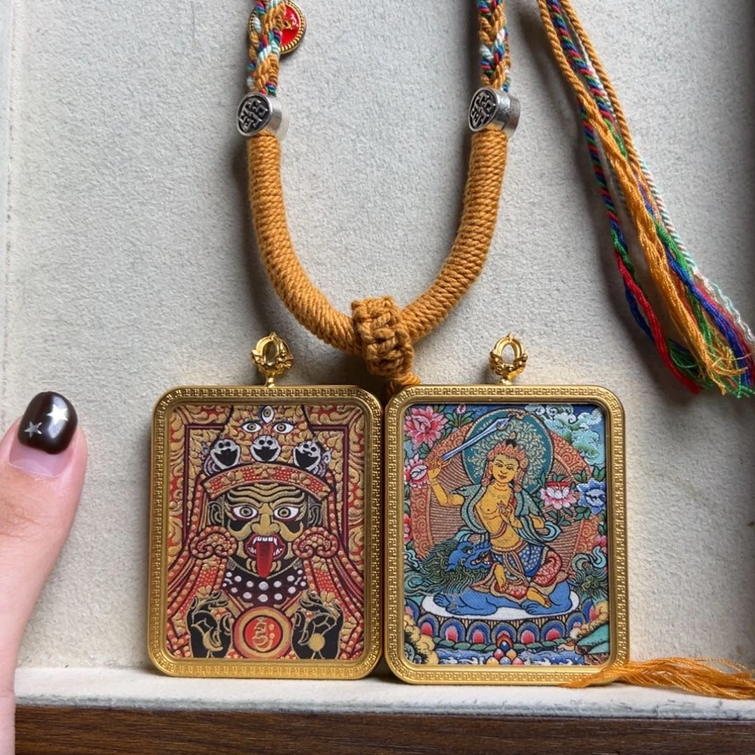 手***2吊坠双面定制文殊扎基