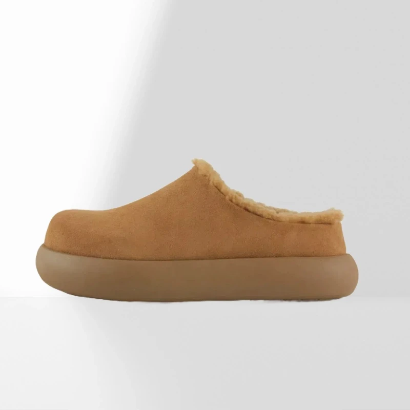 新款厚底小土豆动态防水包头户外小土豆雪地靴一脚蹬加厚半托鞋