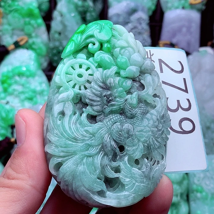 翡翠未镶嵌吊坠(不含链)