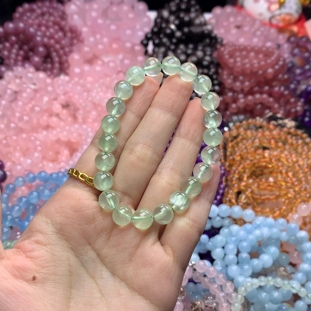 水晶手链未镶嵌葡萄石卡8.5+