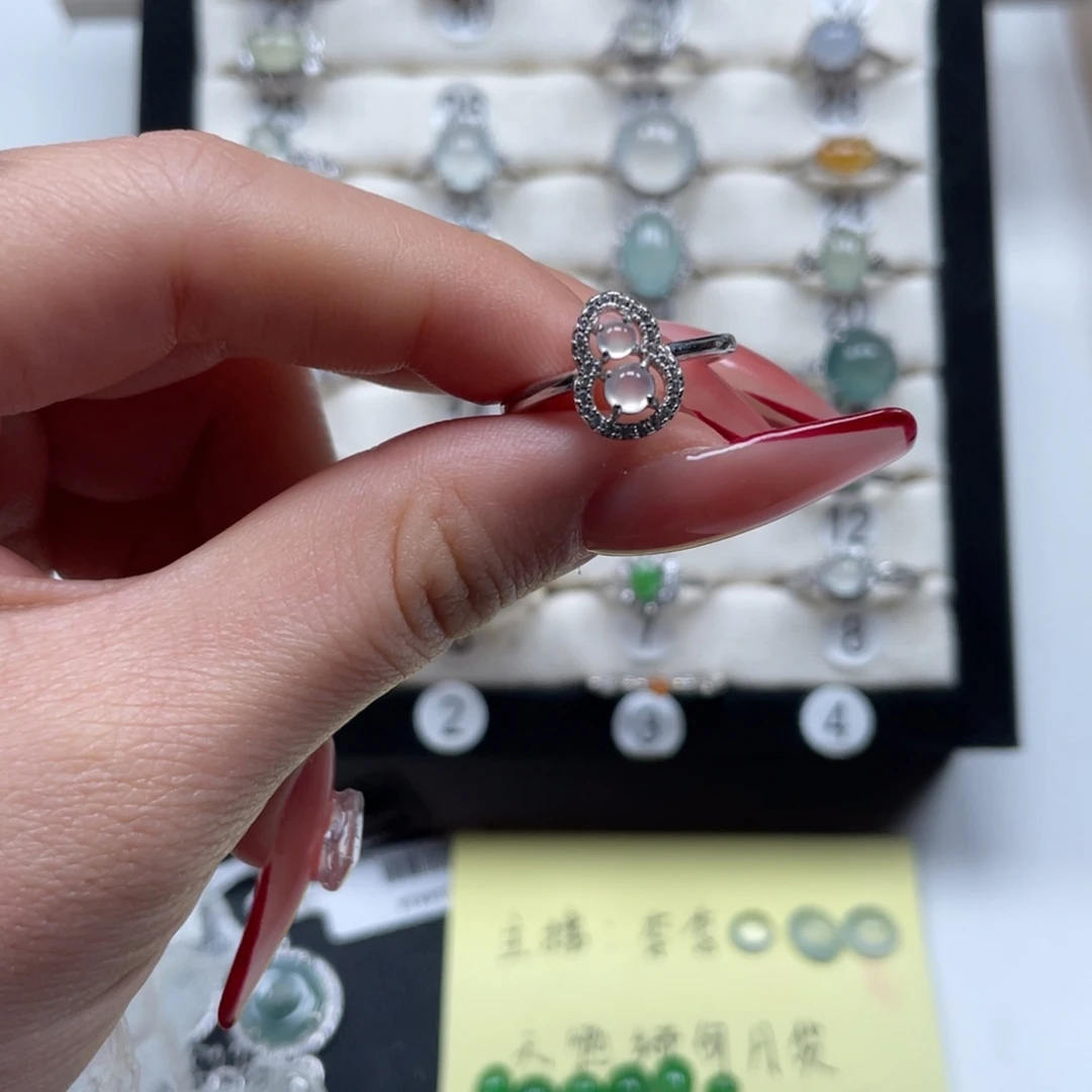 翡翠银S925镶嵌戒指99999128