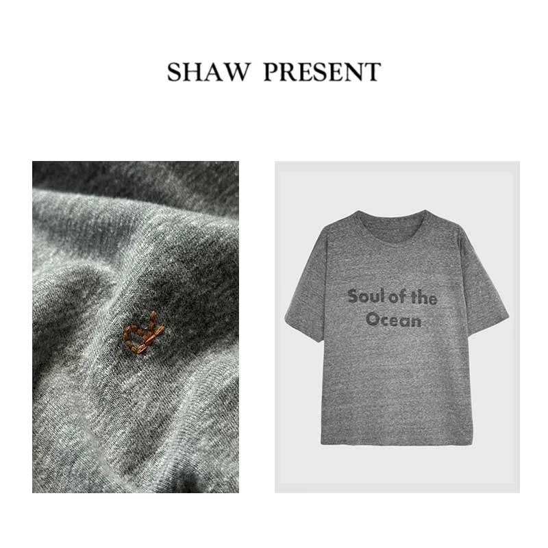 Amor珊瑚*新疆棉花纱 进口水浆印花短袖T恤TR-50053004XP-T2-YJ