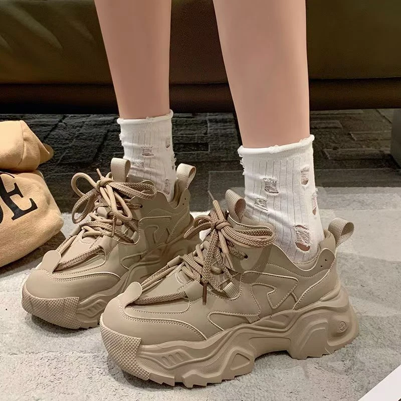 春夏新款春夏老爹鞋厚底学生女鞋板23928