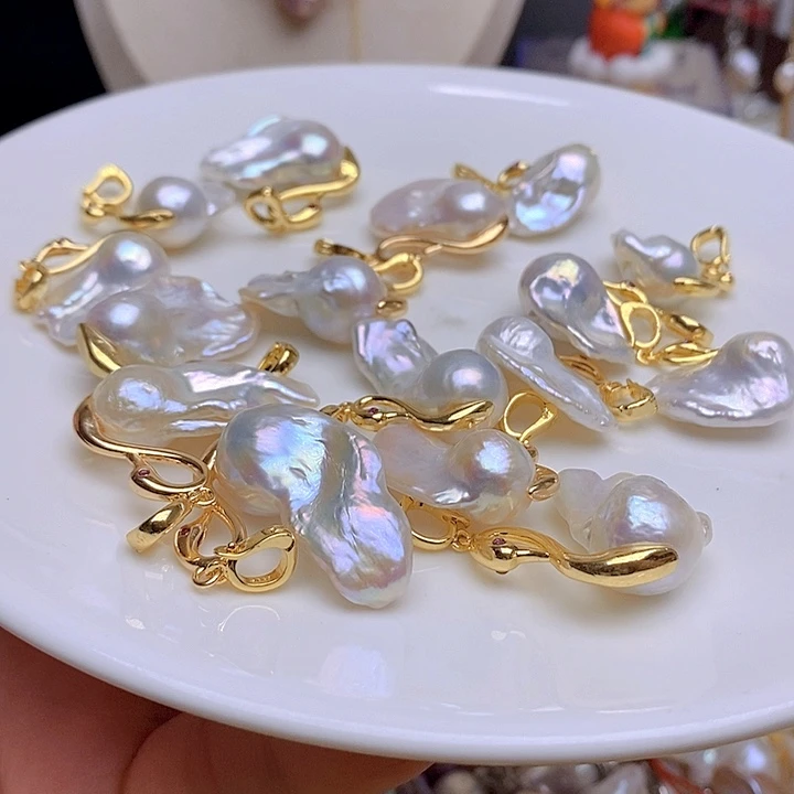 淡水珍珠银S925镶嵌颈饰735