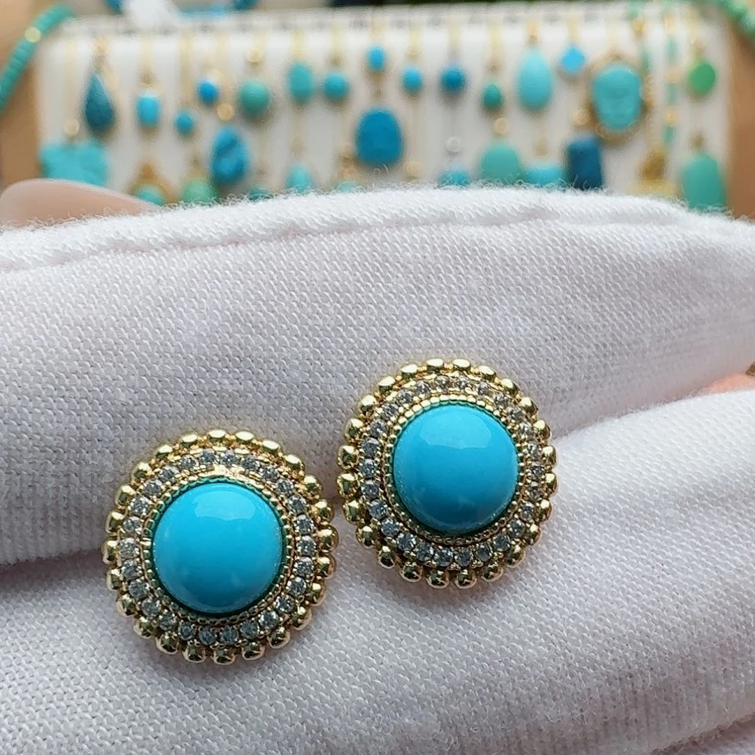 绿松石银S925镶嵌配饰