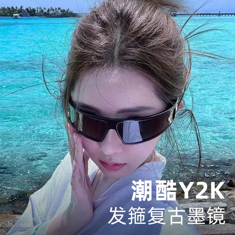 【糯米姐】2025新款CD家发箍式墨镜时尚高级感护目镜防风太阳眼镜