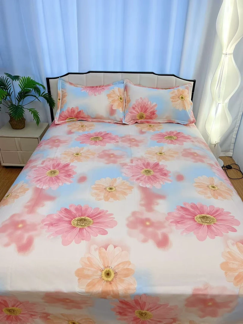 山东老粗布2.2米*2.4米床单加厚加密贴身透气【花倾城】