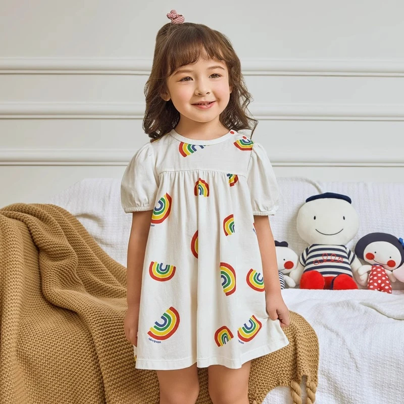 allolugh阿路和如童装夏季女童家居服连衣裙ABBD3LN701