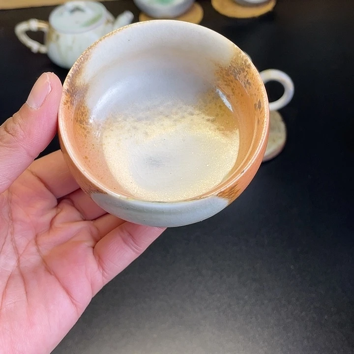 燃薪柴烧茶器志野杯