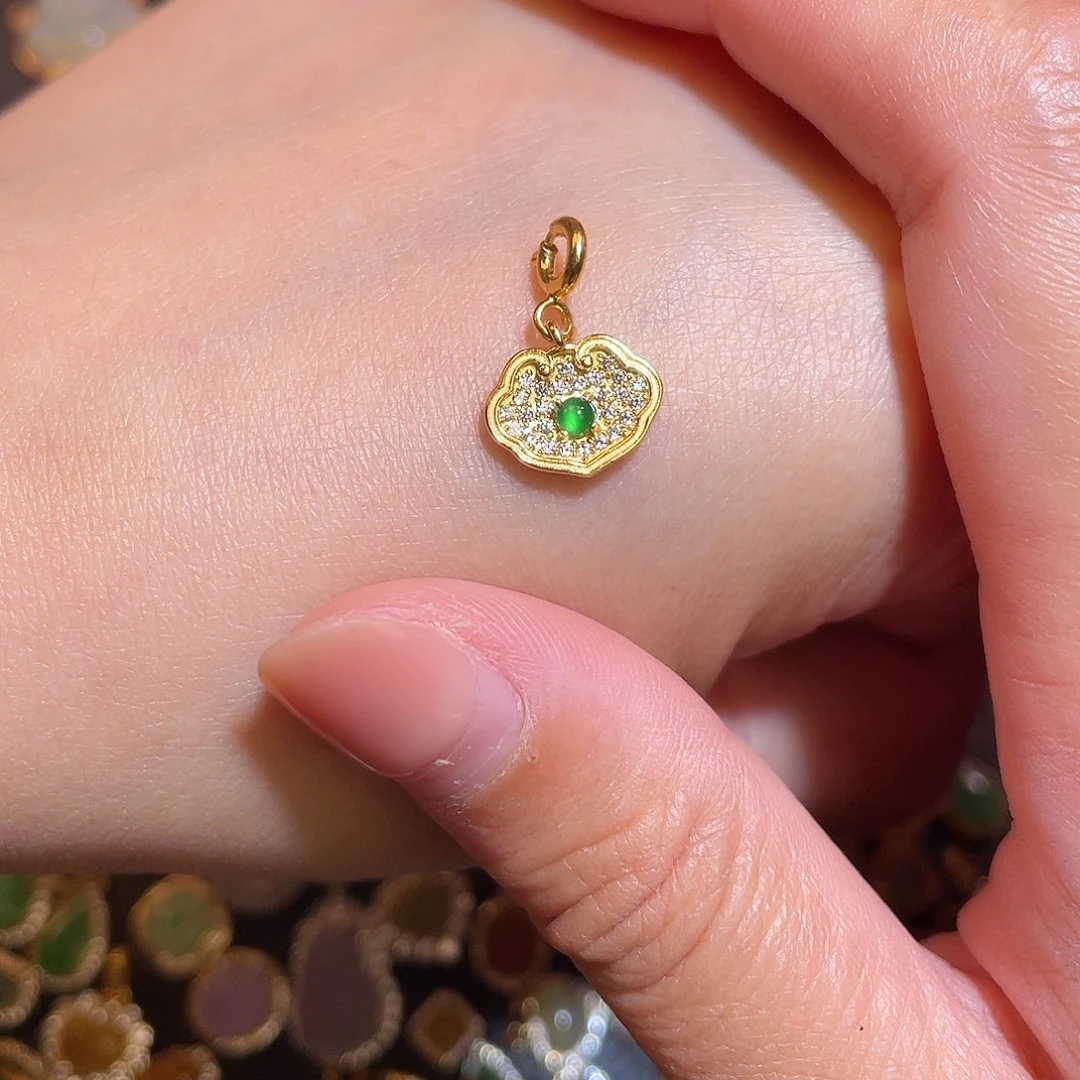 翡翠银S925镶嵌颈饰