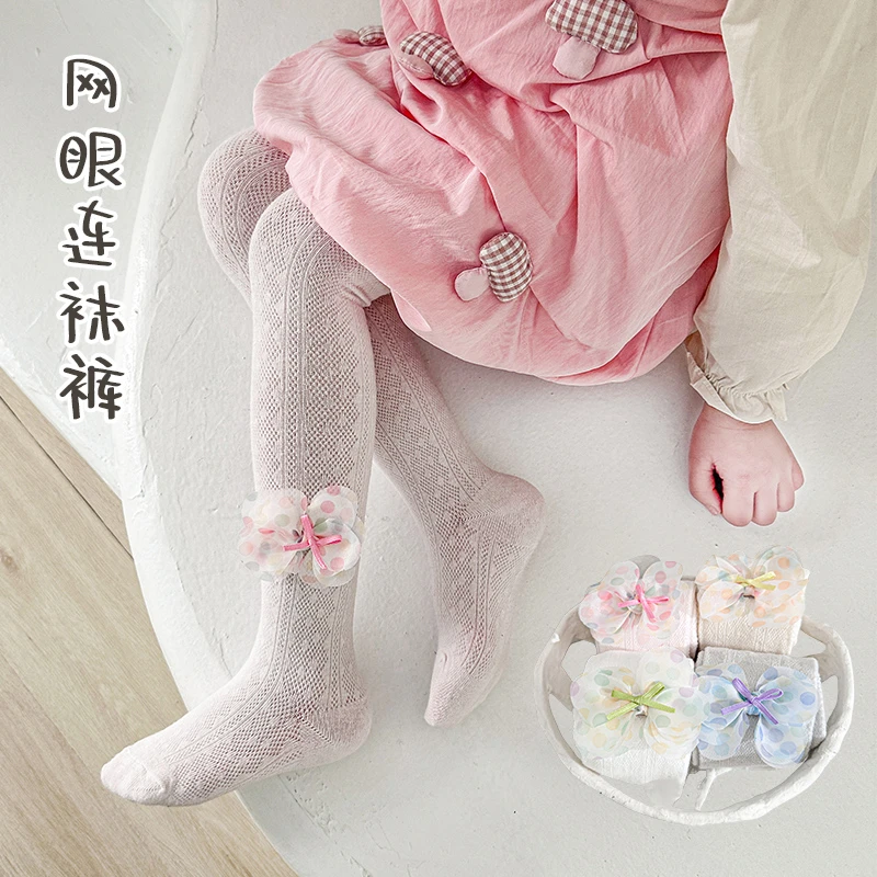 女宝宝连裤袜夏季薄款棉质婴儿童春秋大PP无骨连体袜子宝宝打底袜