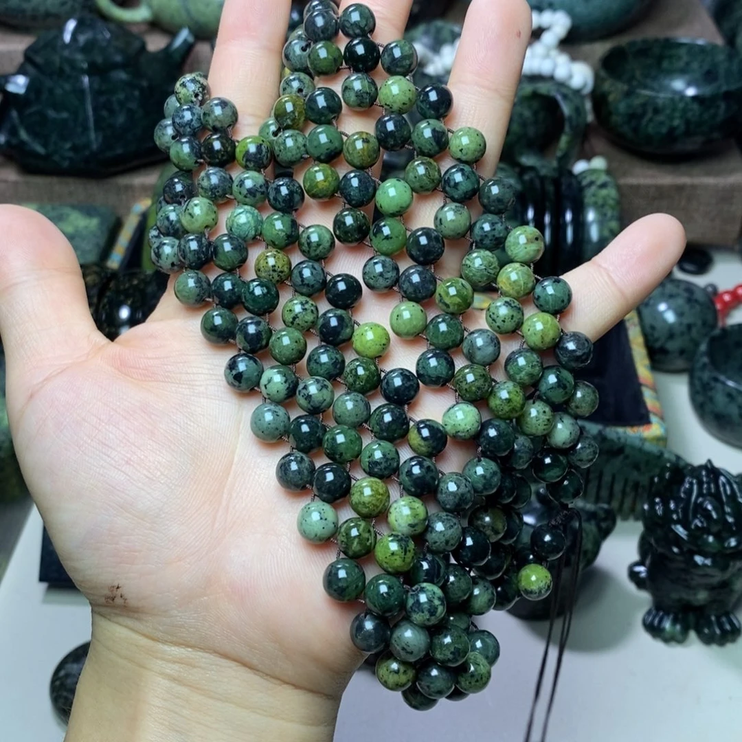 未镶嵌蛇纹石玉吊坠腰链
