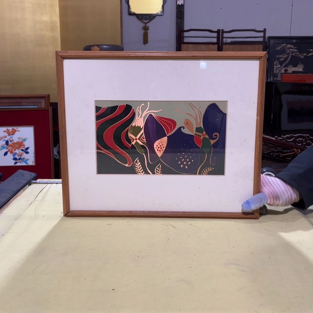 绘画明**舍屏风框画茶空间设计