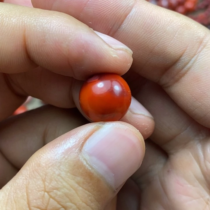 南红玛瑙单珠未镶嵌