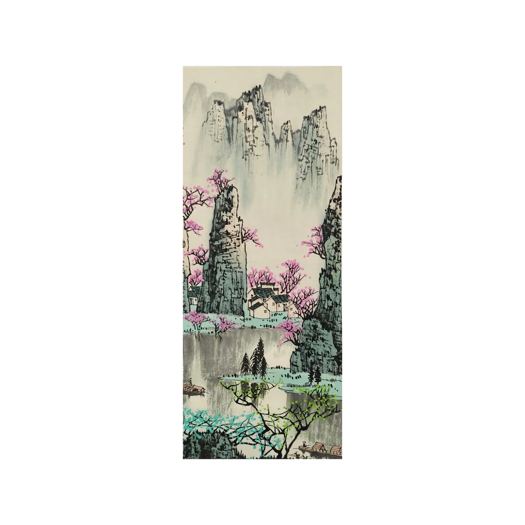 Y007 《杏花春雨江南》白xs 94*43（3.7平尺）纸本立轴