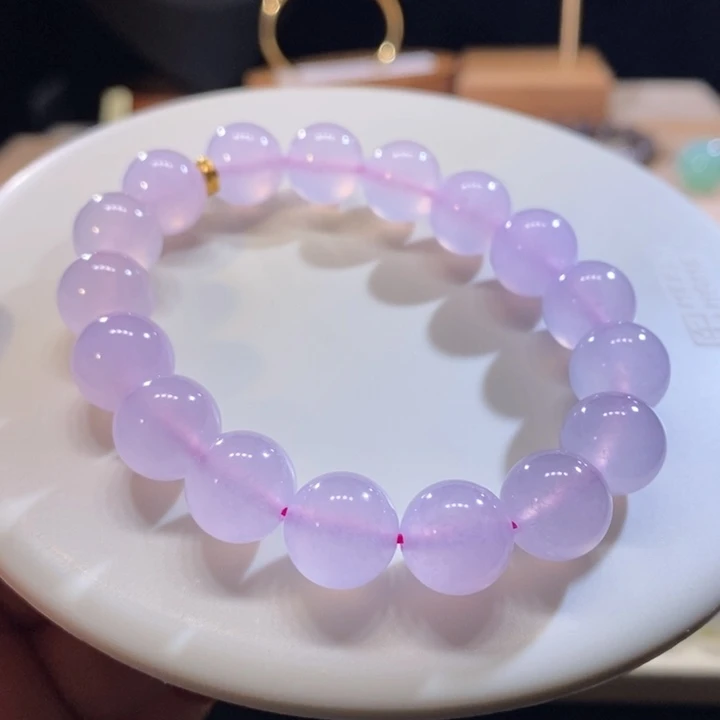 翡翠未镶嵌吊坠(不含链)翡翠冰粉紫手串