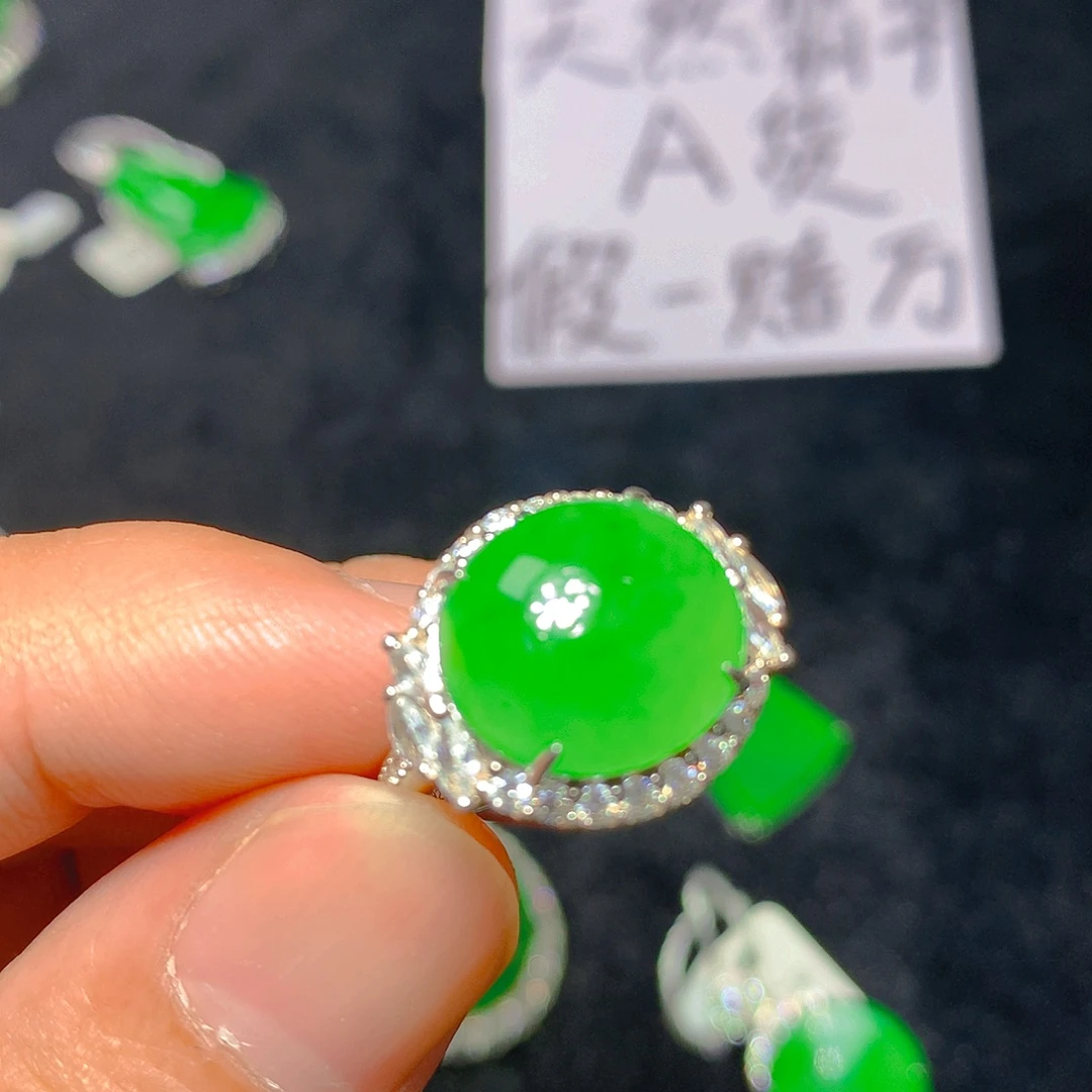 翡翠银S925镶嵌颈饰