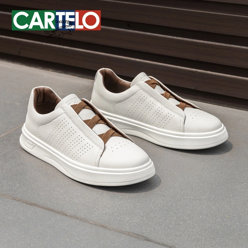 卡帝乐鳄鱼小白鞋男夏季透气镂空板鞋男士高级感运动休闲鞋子潮鞋