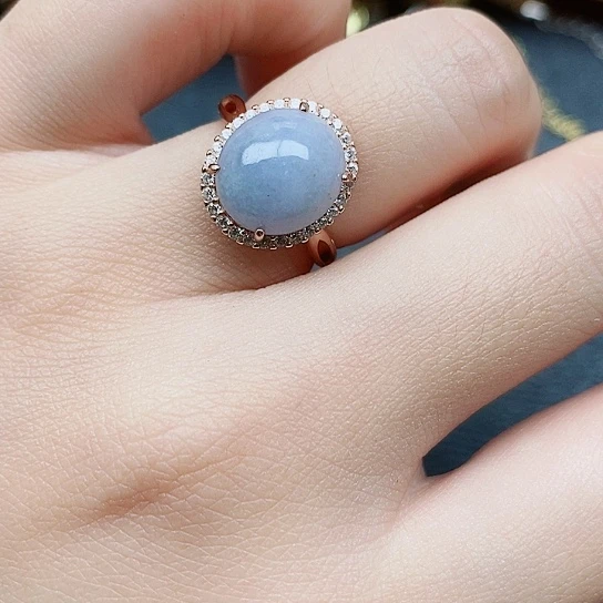 银S925镶嵌戒指翡翠