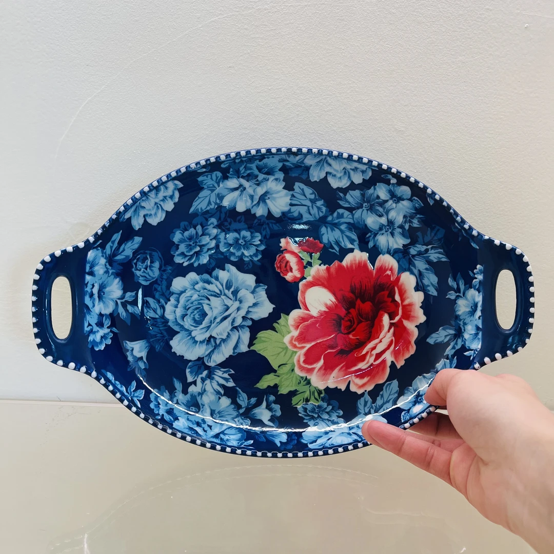 【主播专属】彩绘陶瓷鱼盘