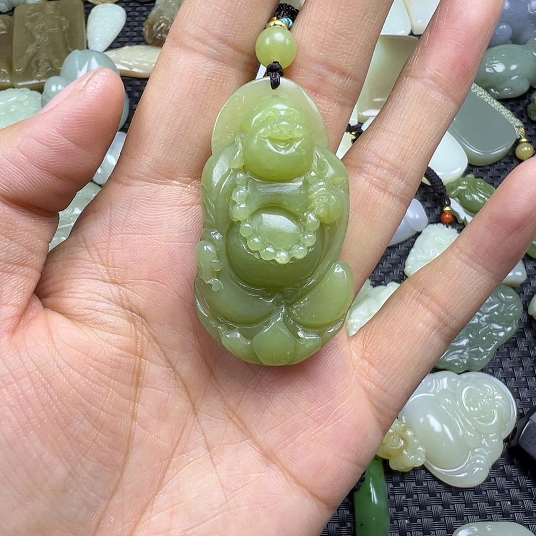 和田玉未镶嵌吊坠(不含链)微瑕漏