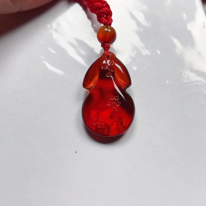 血珀颈饰未镶嵌天然血珀旗袍吊坠