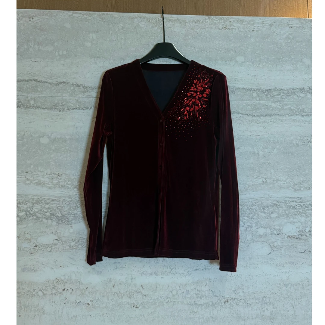 TANTAN 气质时尚修身V领秋冬针织打底衫3515