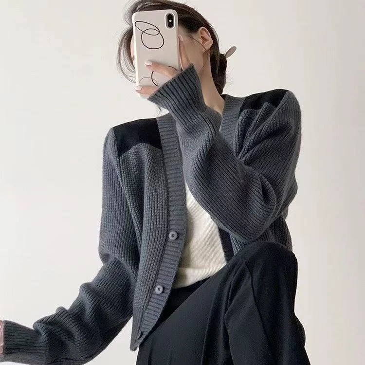 秋冬针织开衫百搭软糯高级减龄内穿外搭女5077