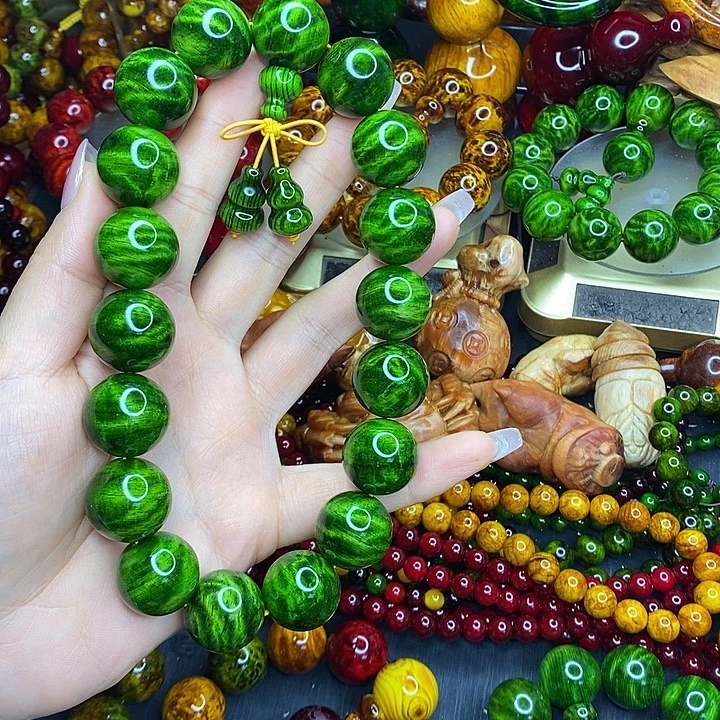 松木琥珀木文玩手串