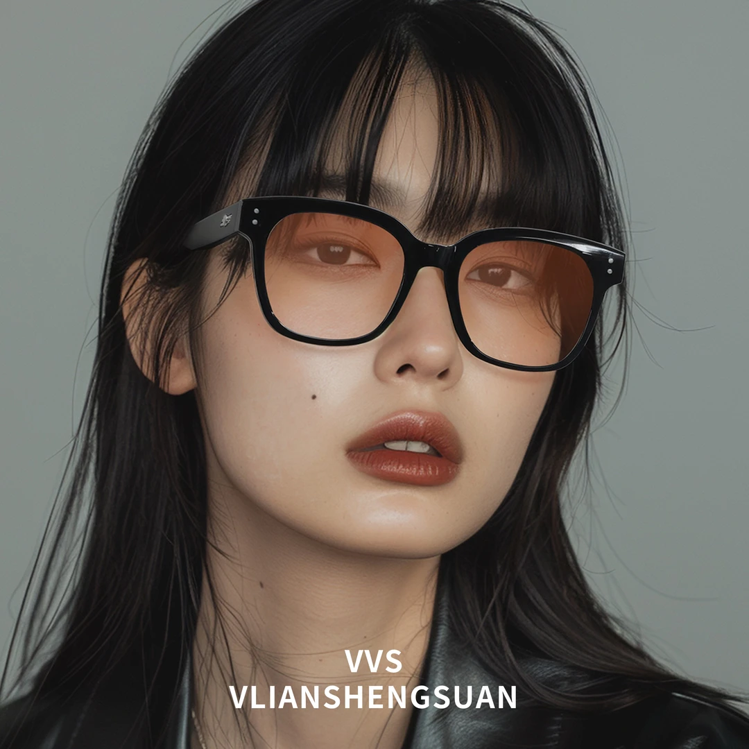 VVS眼镜墨镜太阳镜渐变色腮红时尚网红款舒适街拍黑框百搭UNAC