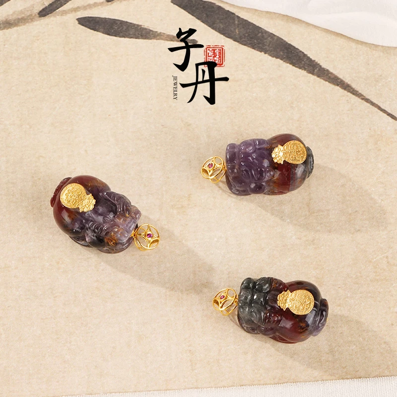 【蜜棠二店】C富累积18K极光貔貅吊坠（多样性发/发一个）B4-391