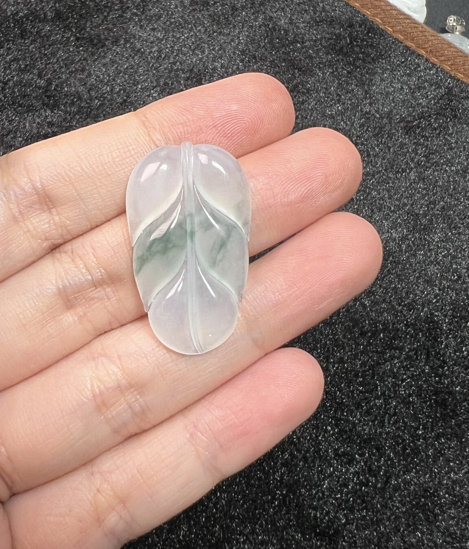 天然缅甸翡翠 飘花叶子