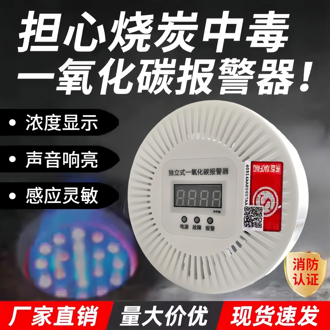 家用一氧化碳报警器室内煤炭柴火炉取暖预防煤烟有毒气体中毒检测
