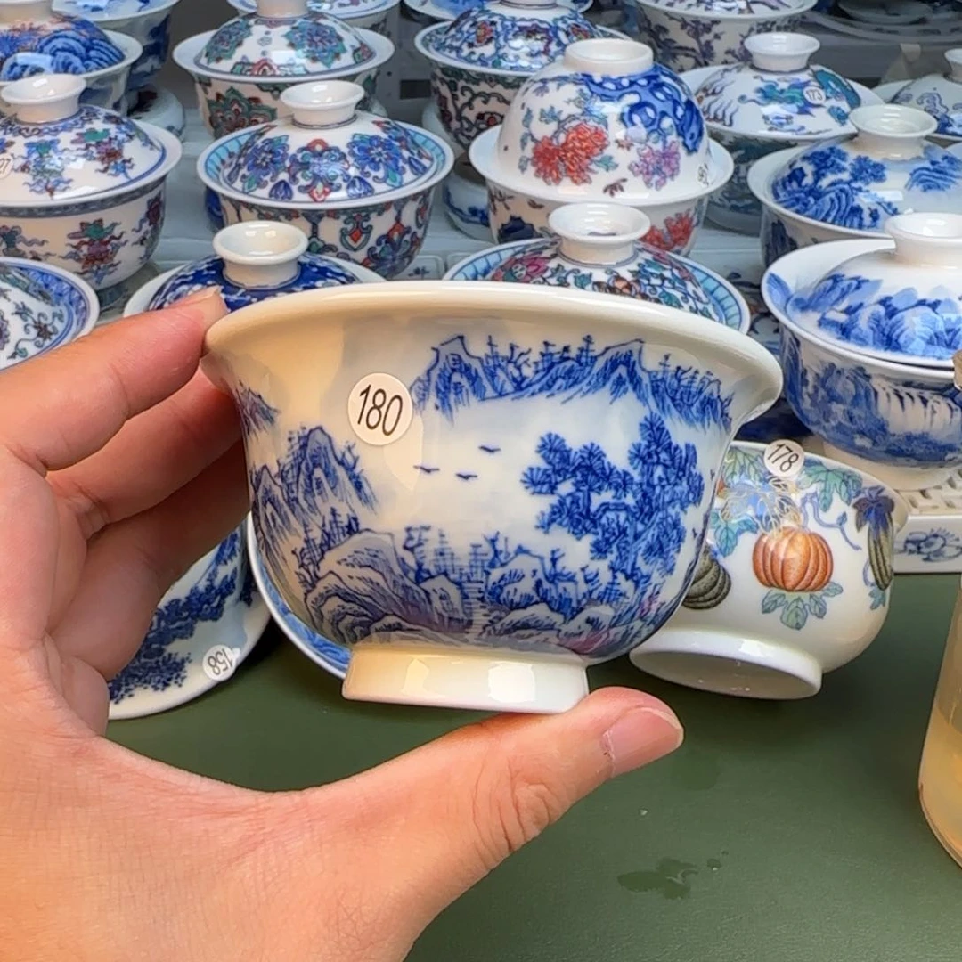 彦祖纯手工手绘茶具180