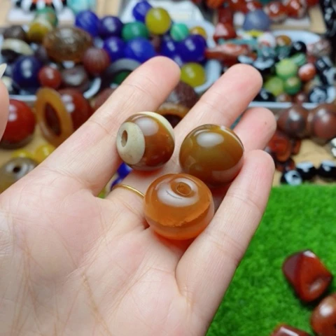 一***缘玛瑙/玉髓合金珠宝半成品