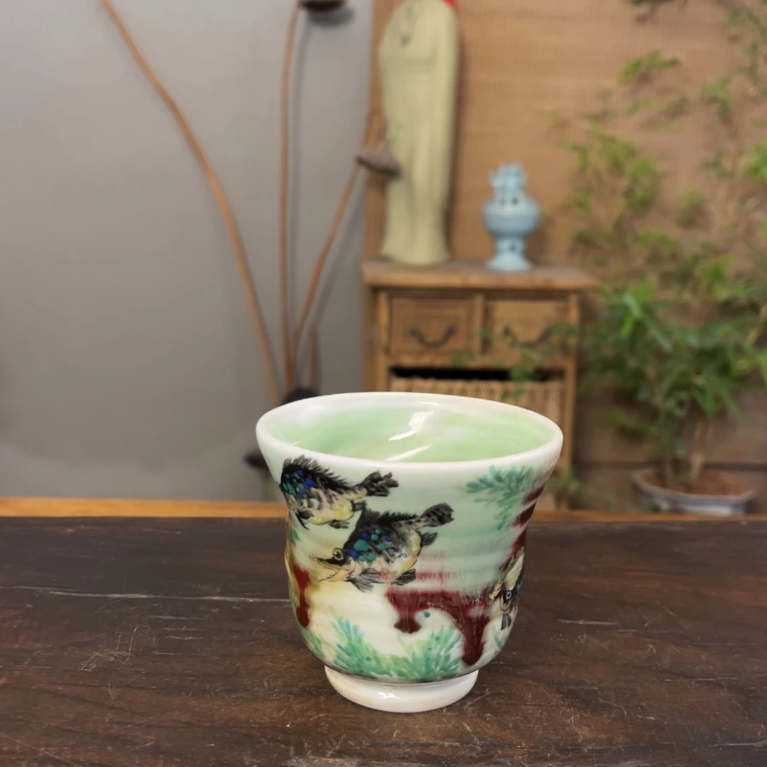 杯木*柴烧手工手绘陶瓷