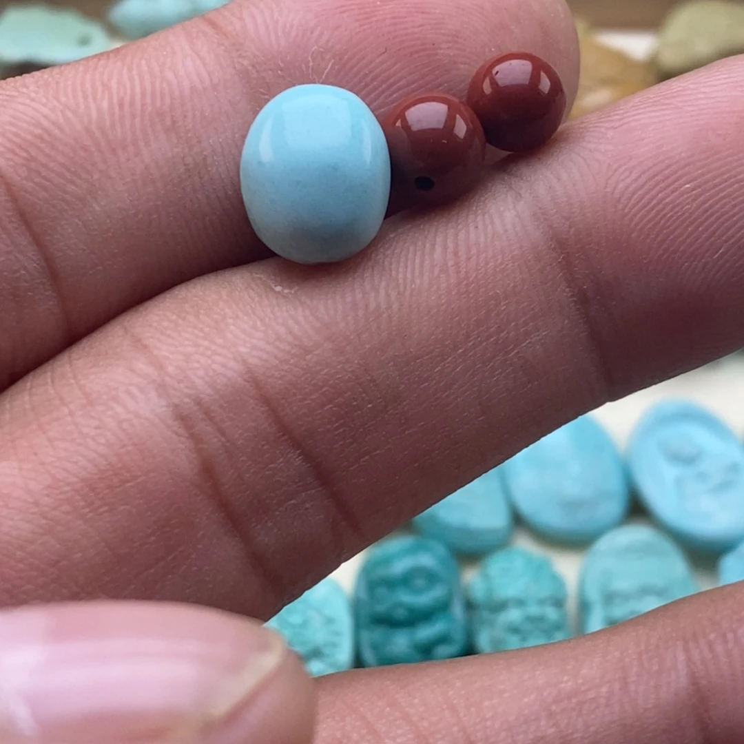 P***y未镶嵌南红玛瑙珠宝半成品
