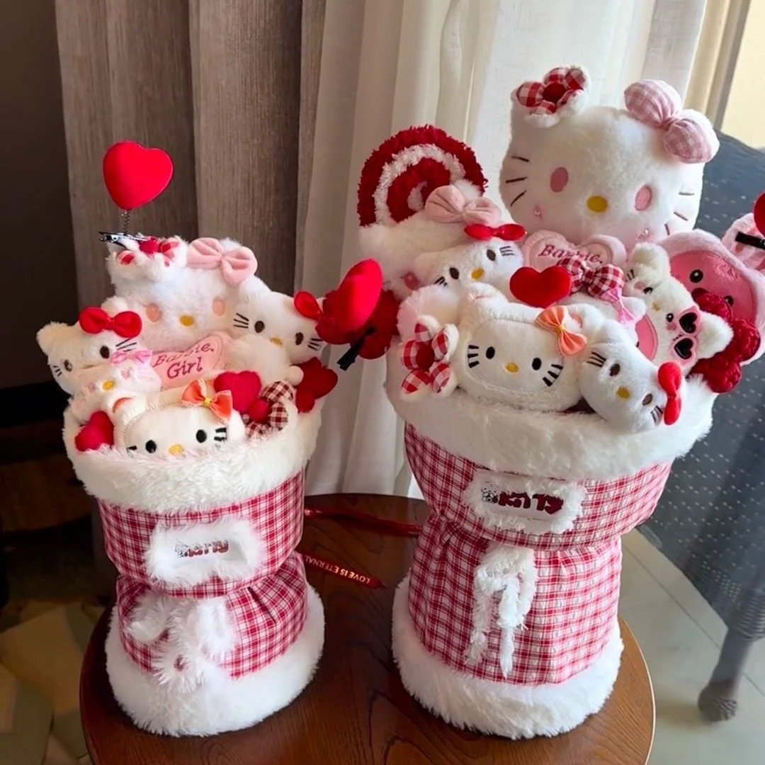 kt猫玩偶卡通花束公仔可爱少女心情人节生日礼物送女友闺蜜毕业季