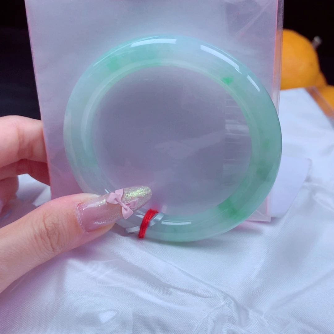 未镶嵌手镯翡翠天然缅甸翡翠A货手镯 34号