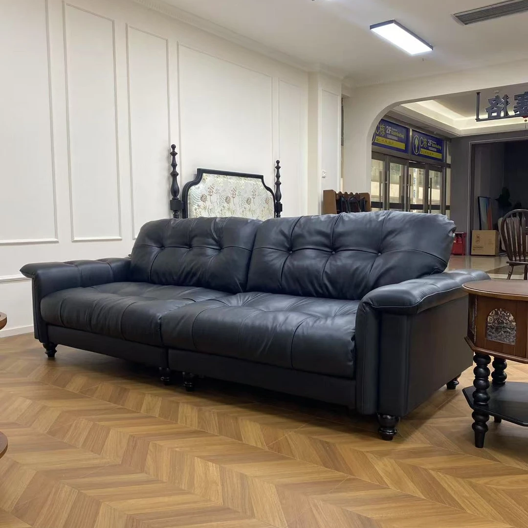 品牌家具2025新款头层牛皮沙发小户型意式轻奢三人位真皮沙发