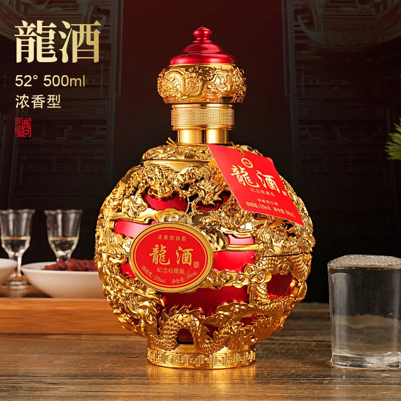 一河一村龍酒浓香型52度500毫升白酒