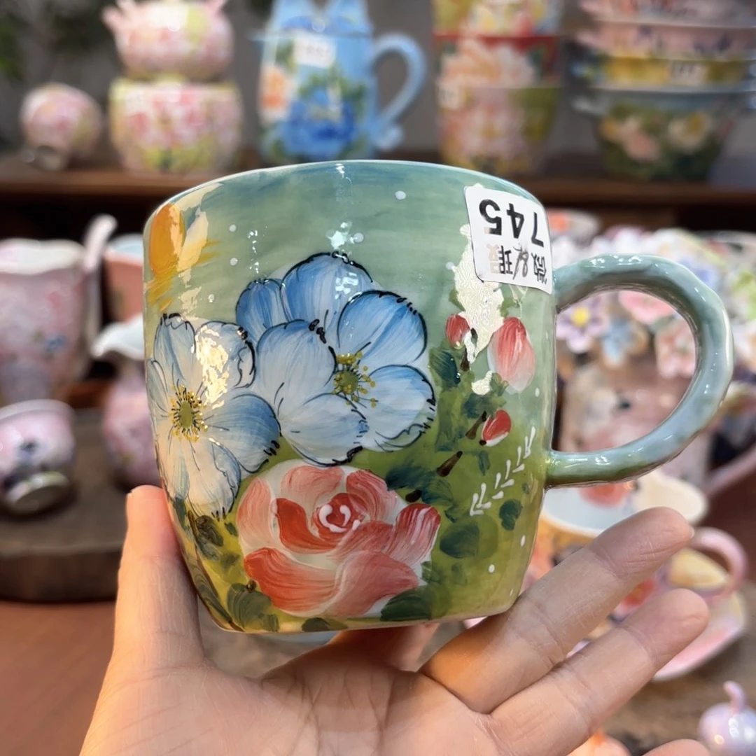 景德镇手绘高温釉下彩陶瓷茶具