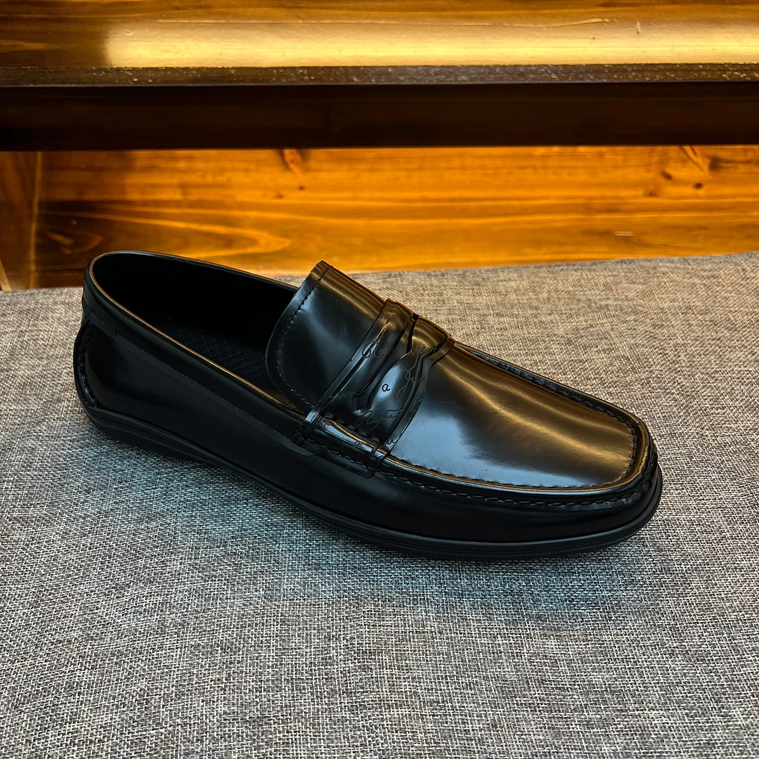 休闲鞋低帮乐福鞋黑色春季夏季豆豆鞋商务时尚软底百搭休闲懒人鞋