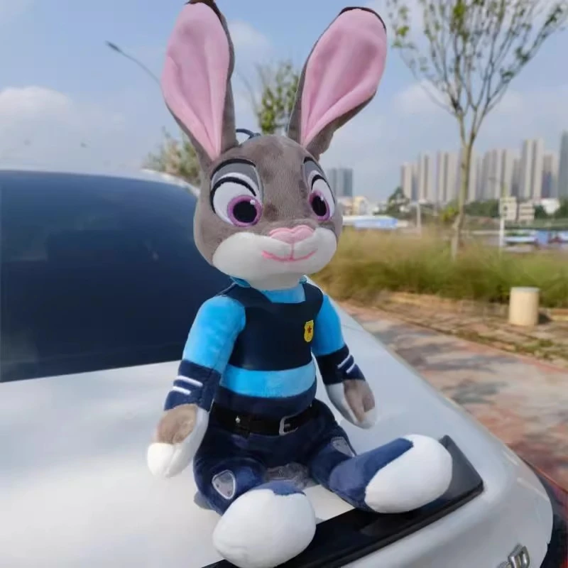 汽车后尾挂件玩偶朱迪兔子车顶装饰车尾贴趣味公仔汽车外饰品