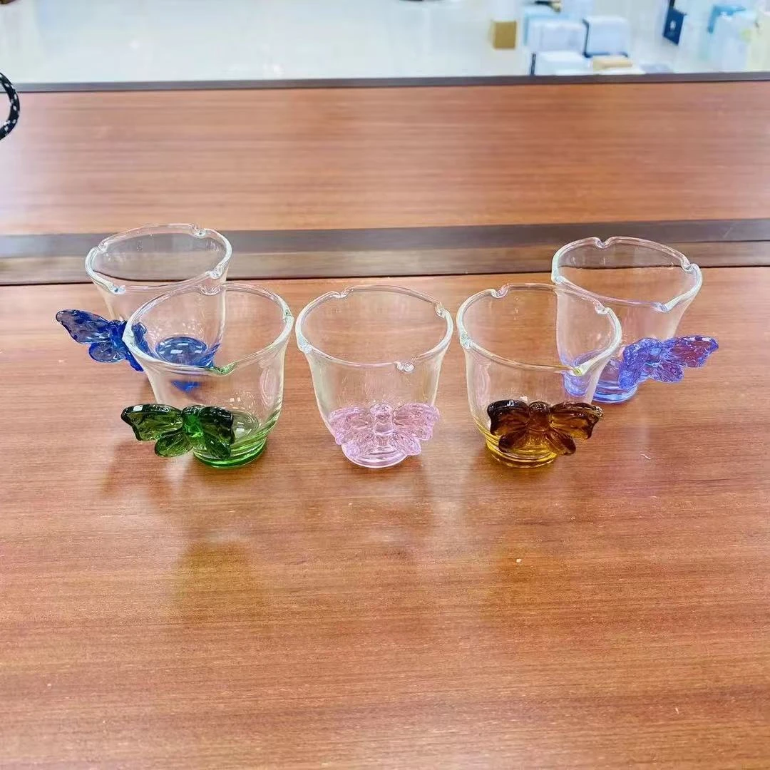 彩蝶品杯品茗杯五只