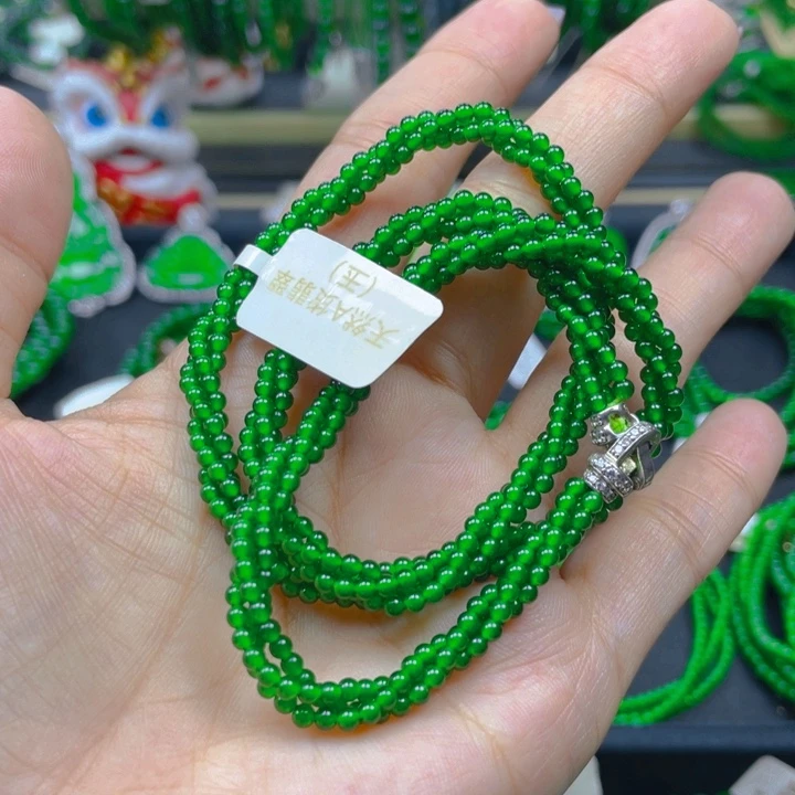 翡翠未镶嵌颈饰麻花链