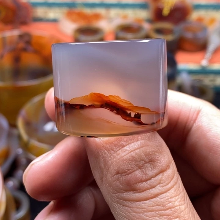 勇***）玛瑙/玉髓未镶嵌戒指