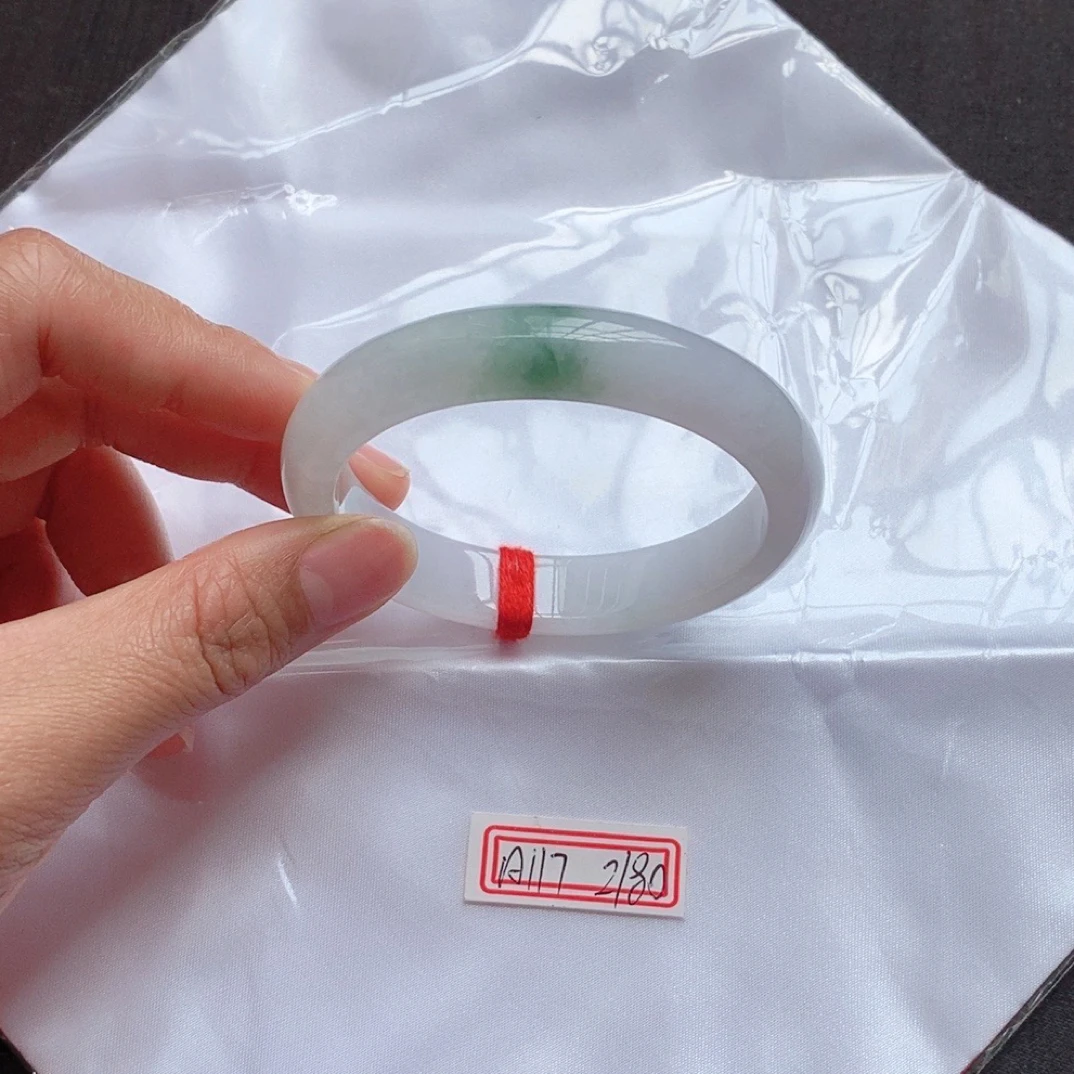 伊奕翡翠天然缅甸翡翠Ａ货A117 54正圈